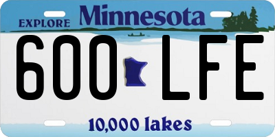 MN license plate 600LFE
