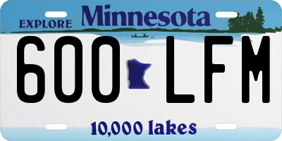 MN license plate 600LFM
