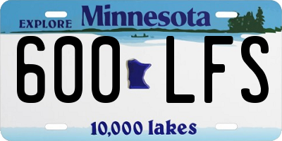 MN license plate 600LFS