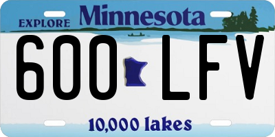 MN license plate 600LFV