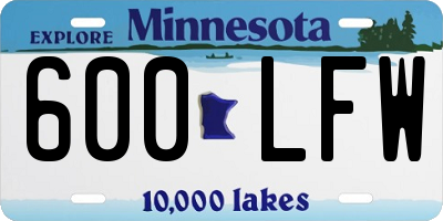 MN license plate 600LFW