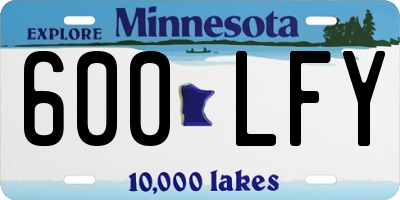 MN license plate 600LFY