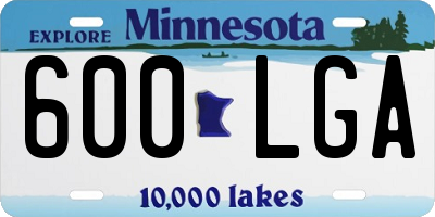 MN license plate 600LGA