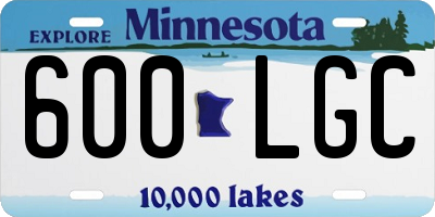 MN license plate 600LGC