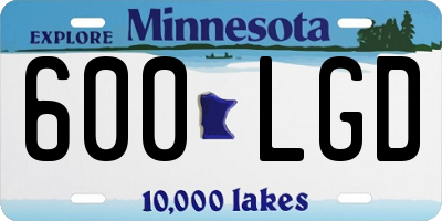 MN license plate 600LGD