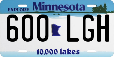 MN license plate 600LGH