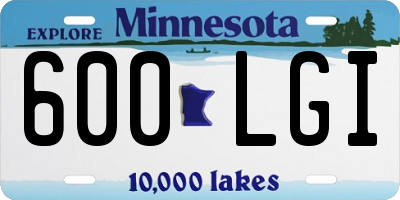 MN license plate 600LGI