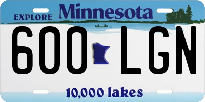MN license plate 600LGN