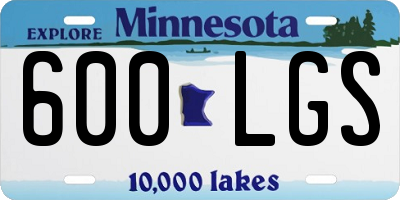 MN license plate 600LGS