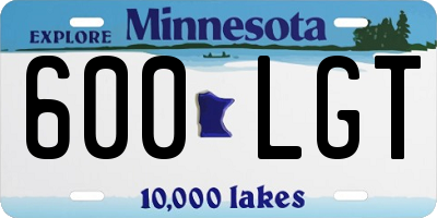 MN license plate 600LGT