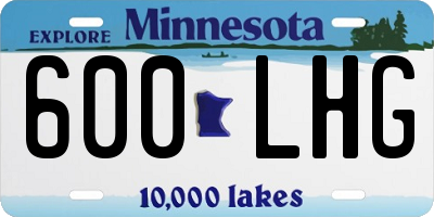 MN license plate 600LHG