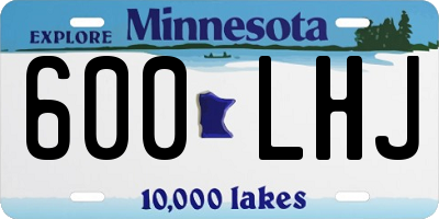MN license plate 600LHJ