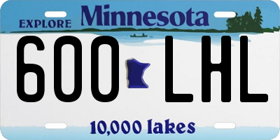 MN license plate 600LHL