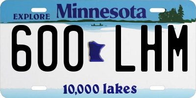 MN license plate 600LHM