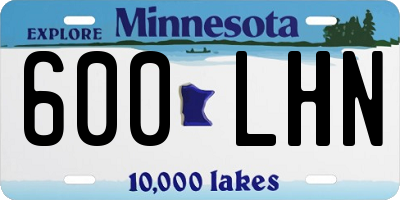 MN license plate 600LHN