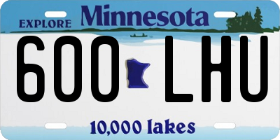 MN license plate 600LHU
