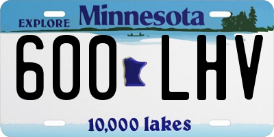 MN license plate 600LHV