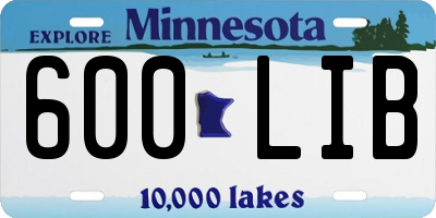 MN license plate 600LIB