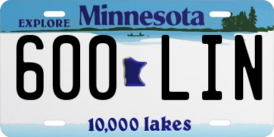 MN license plate 600LIN