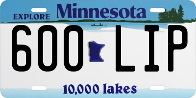MN license plate 600LIP