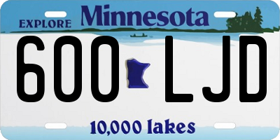 MN license plate 600LJD