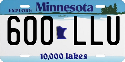 MN license plate 600LLU