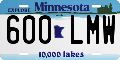 MN license plate 600LMW