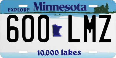 MN license plate 600LMZ