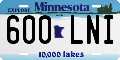 MN license plate 600LNI