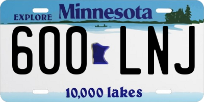 MN license plate 600LNJ