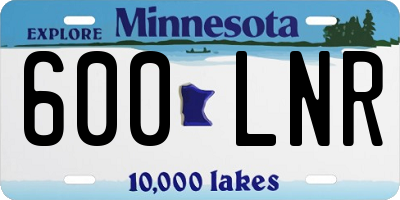 MN license plate 600LNR