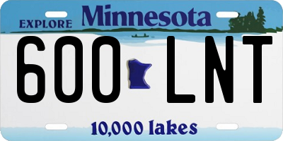 MN license plate 600LNT