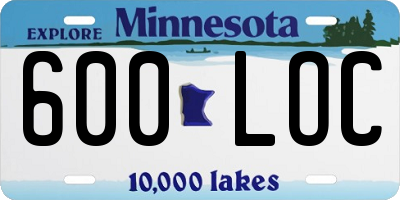 MN license plate 600LOC