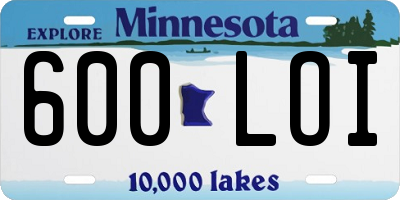 MN license plate 600LOI