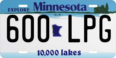 MN license plate 600LPG