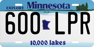 MN license plate 600LPR