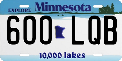 MN license plate 600LQB