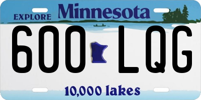 MN license plate 600LQG