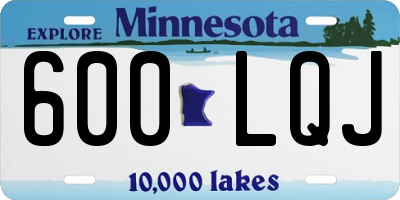 MN license plate 600LQJ