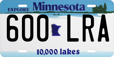 MN license plate 600LRA