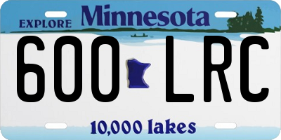MN license plate 600LRC
