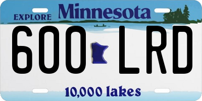 MN license plate 600LRD