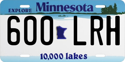 MN license plate 600LRH