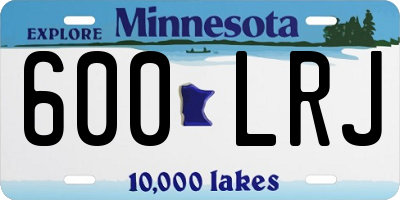 MN license plate 600LRJ