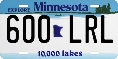 MN license plate 600LRL