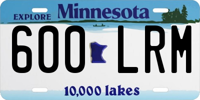 MN license plate 600LRM