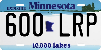 MN license plate 600LRP