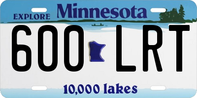 MN license plate 600LRT