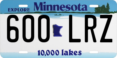 MN license plate 600LRZ