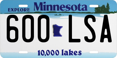 MN license plate 600LSA